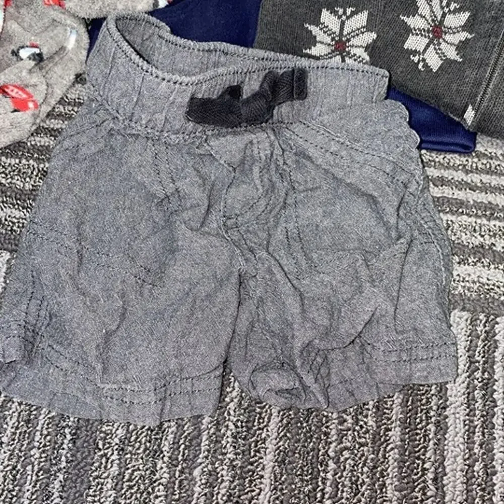 Baby Boy Clothing Bundle 6-9 Months 7 Piece Lot Hoodie Romper Bodysuit Short KU